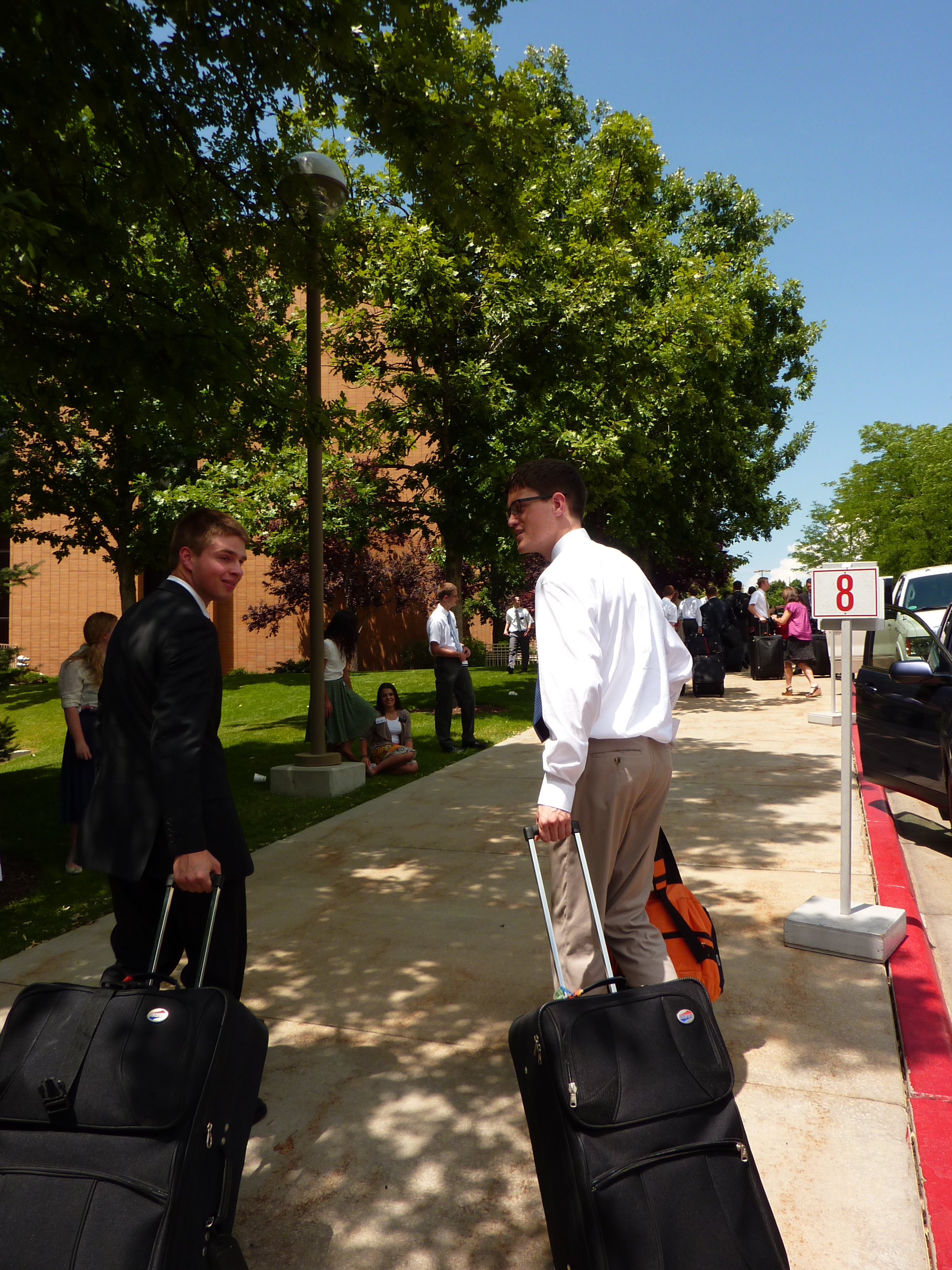 Josh Walking Away from the Curb Dropoff